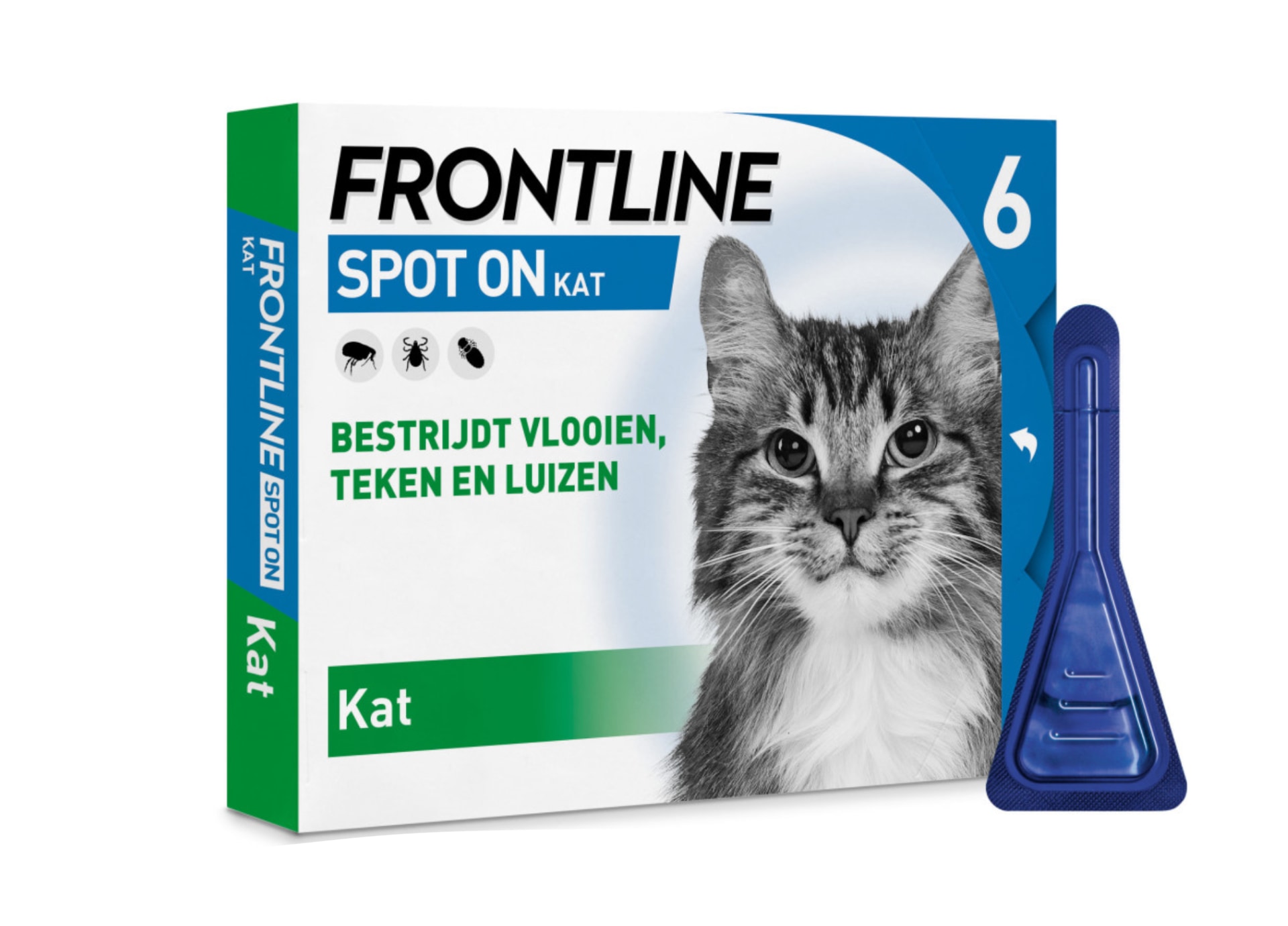 Vlooien bij katten bestrijden met Frontline Spot On